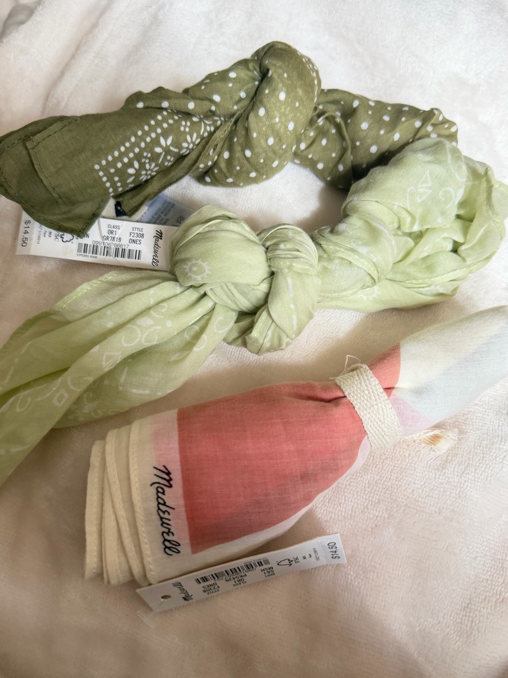 NWT ✨ Madewell Organic Cotton Bandanas – Set of 2